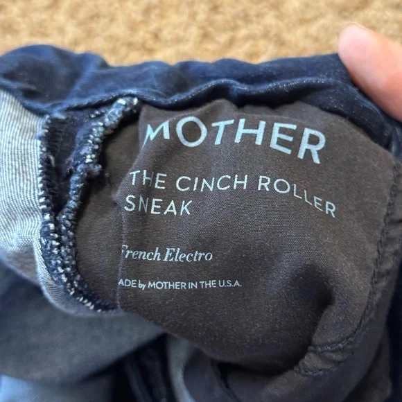MOTHER The Cinch Roller Sneak French Electro Jeans Anthropologie - Picture 6 of 14
